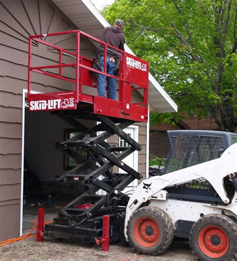 front loader skid steer scissor lift|1908e skid lift attachment.